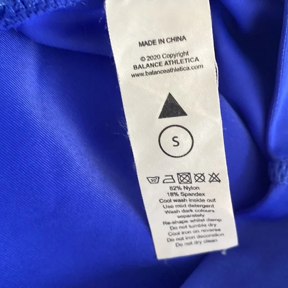 Balance Athletica Vitality Liquid Metal Legging Royal Blue Lustre Cobalt sz S - Picture 12 of 12
